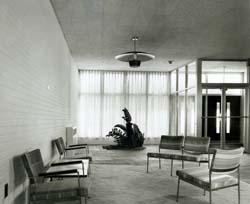 [Rodeph Shalom]  Lobby  (Cortlandt V. D. Hubbard)   Magaziner Collection, Athenaeum of Philadelphia.  Local ID #: 78-P-123-001A  