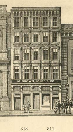 [No. 12, November 1879, 300 Block Chestnut St., North Side]  Baxter's Panoramic Business Directories, Athenaeum of Philadelphia.  