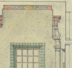 [Hispanic Room, Library of Congress]  Study including Plan & Sections; Scheme B  (3/12/1937)   Cret Collection, Athenaeum of Philadelphia.  Local ID #: CRE331-SK4  