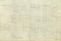 [Stewart Residence]  [Stewart, Mary]  Details of Openings 1b, 3b to 6b (Incl.), 9b, 1c, 4c, 5c, 6c, 11c & 19c & Ls. Base Course  (WKA, 8/31/1938)   Cret Collection, Athenaeum of Philadelphia.  Local ID #: CRE336-034  