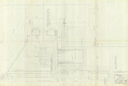 [Stewart Residence]  [Stewart, Mary]  Main Stair, Interior Detail at Window 11c  (Chandlee, 9/29/1938)   Cret Collection, Athenaeum of Philadelphia.  Local ID #: CRE336-079  