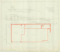 [Stewart Residence]  [Stewart, Mary]  Drawing Showing Garden Walls  (8/4/1937)   Cret Collection, Athenaeum of Philadelphia.  Local ID #: CRE336-SK37  