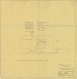 [Stewart Residence]  [Stewart, Mary]  Linen Storage Room, 3rd Floor  (WHL, 1/5/1939)   Cret Collection, Athenaeum of Philadelphia.  Local ID #: CRE336-SK45  
