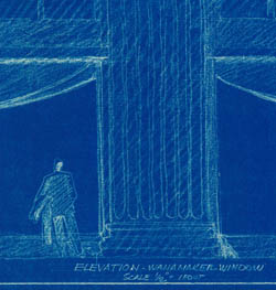 [John Wanamaker Display Windows and Parking Garage]  Elevation - Wanamaker Window  Cret Collection, Athenaeum of Philadelphia.  Local ID #: CRE421.525  