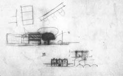 [United States Consulate and Residence]  [United States, Department of State]  Section studies  (Louis I. Kahn, architect)   Louis I. Kahn Collection, Architectural Archives of the University of Pennsylvania.  Local ID #: aaup.030.I.A.555.22  
