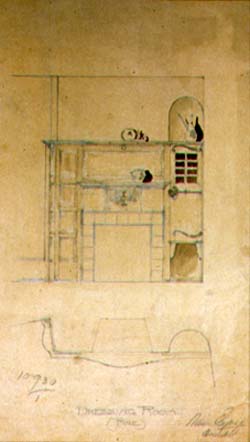 [Unidentified Interior Details]  elevation  (Wilson Eyre, architect)   Wilson Eyre Collection, Architectural Archives, University of Pennsylvania.  Local ID #: 032.304  