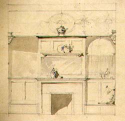 [Unidentified Interior Details]  elevation  (Wilson Eyre, architect)   Wilson Eyre Collection, Architectural Archives, University of Pennsylvania.  Local ID #: 032.313  