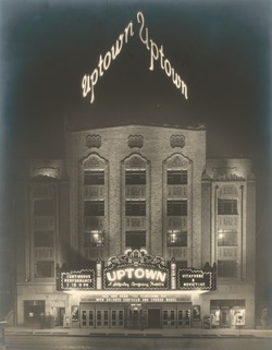 [Uptown Theater]  Broad Street Facade  (Richard Dooner, Photographer)   Magaziner Collection, Athenaeum of Philadelphia.  Local ID #: 78-P-258-003  