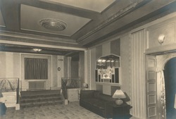 [Uptown Theater]  Detail of Promenade Showing Vitrines  (Richard Dooner, Photographer)   Magaziner Collection, Athenaeum of Philadelphia.  Local ID #: 78-P-258-015  
