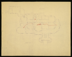 [Morris Residence]  [Morris, Israel]  Basement Plan  Hutton-Savery, Scheetz & Savery Collection, Athenaeum of Philadelphia.  Local ID #: HUT.012.003  