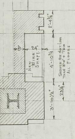 [Alterations to John Wanamaker Store]  [John Wanamaker Dept. Store]  Proposed Moving Stairway, Main Floor Plan  (Stewart A. Jellett Co., Engineers, 1940)   Wanamaker Collection, Athenaeum of Philadelphia.  Local ID #: SAJ5504/14  