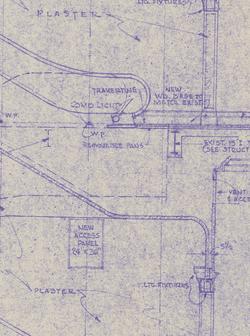 [Market St. Moving Stairway Extensions]  [John Wanamaker Dept. Store]  Sections  (Stewart A. Jellett Co., Engineers, 1958)   Wanamaker Collection, Athenaeum of Philadelphia.  Local ID #: SAJ5861/A3  