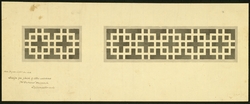 [Jas. Dundas Mansion]  Detail of finish for attic window  (T. U. Walter, Architect, 1840)   Thomas Ustick Walter Collection, Athenaeum of Philadelphia.  Local ID #: WTU*022*005  