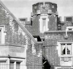 [Fraternity House, Philadelphia, PA]  [Phi Gamma Delta Club]  Front elevation showing front door  (1914)   Mellor, Meigs & Howe Collection, Athenaeum of Philadelphia.  Local ID #: 080-AL-001-002  