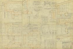 [Geist Residence, Haverford, Pa.]  Details of Openings #220 to 225 inc. & #303  (GAR, 9/17/1926)   Cret Collection, Athenaeum of Philadelphia.  Local ID #: CRE168-035  