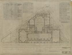 [American Philosophical Society]  First Floor Plan  (Chandlee, 3/20/1933)   Cret Collection, Athenaeum of Philadelphia.  Local ID #: CRE181-003  