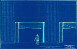 [John Wanamaker Display Windows and Parking Garage]  Elevation -- Wanamaker Window  Cret Collection, Athenaeum of Philadelphia.  Local ID #: CRE421.514  