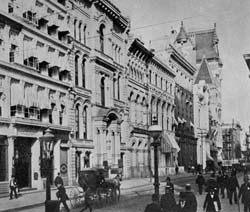 [413-415-417 Chestnut Street]  Block of Bank Buildings  (Architecture and Engineering Division, Photographic Unit)   Philadelphia Historical Commission Files, Philadelphia Historical Commission.  Local ID #: 41105  