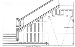 [Wendell & Smith, house no. 89 & no. 90, Sherwood Rd., Overbrook, Philadelphia, Pa.]  Detail of Stairs  (William L. Price, architect, 6/8/1894)   William L. & Walter F. Price Collection, Athenaeum of Philadelphia.  Local ID #: PLW*018 007  