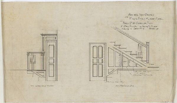 Additional Stair Details and Revised Details of Library Mantel